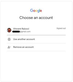 Google Choose Account 